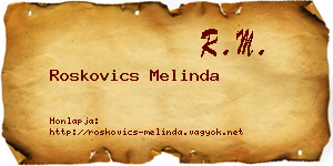 Roskovics Melinda névjegykártya