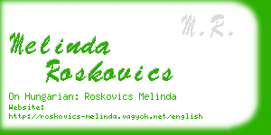 melinda roskovics business card